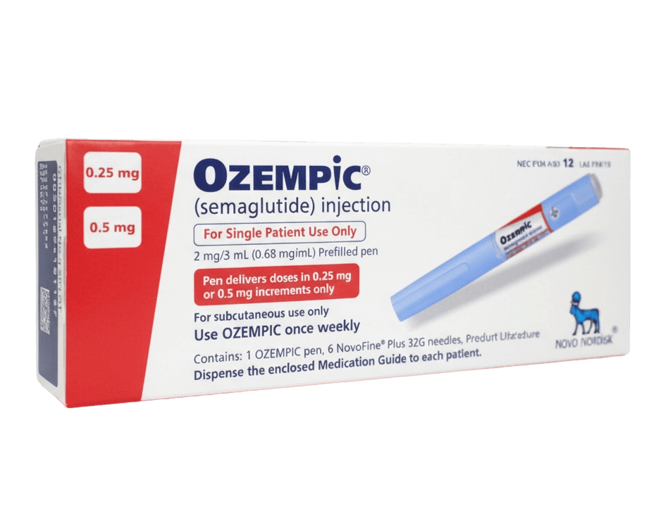 Ozempic (semaglutide) 0.25mg injection pen — GLP-1 weight loss and Type 2 diabetes