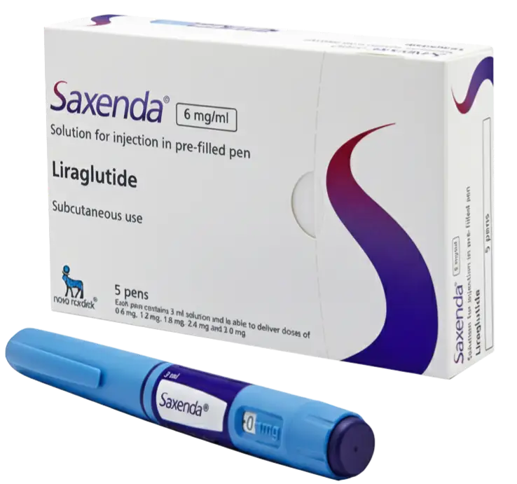 Saxenda (liraglutide 3mg) injection pen — FDA-approved for weight loss