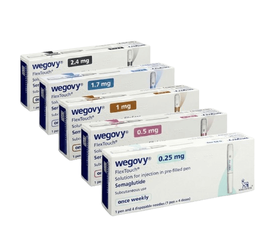 Wegovy (semaglutide 2.4mg) injection pen — FDA-approved for weight loss and obesity